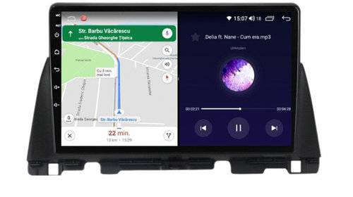 Navigatie dedicata cu Android Kia Optima II dupa 2015, 3GB RAM, Radio GPS Dual Zone, Display HD IPS 10" Touchscreen, Internet Wi-Fi si slot SIM 4G, Bluetooth, MirrorLink, USB, Waze