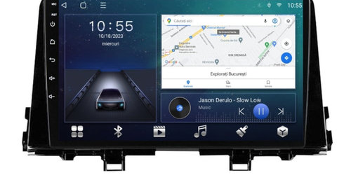 Navigatie dedicata cu Android Kia Picanto dupa 2017, 3GB RAM, Radio GPS Dual Zone, Display HD IPS 9" Touchscreen, Internet Wi-Fi si slot SIM 4G, Bluetooth, MirrorLink, USB, Waze