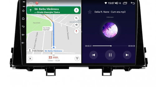 Navigatie dedicata cu Android Kia Picanto dupa 2017, 3GB RAM, Radio GPS Dual Zone, Display HD IPS 9" Touchscreen, Internet Wi-Fi si slot SIM 4G, Bluetooth, MirrorLink, USB, Waze