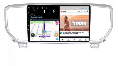 Navigatie dedicata cu Android Kia Sportage 2018 - 2021, 2GB RAM, Radio GPS Dual Zone, Display HD IPS 9" Touchscreen, Internet Wi-Fi, Bluetooth, MirrorLink, USB, Waze