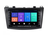 Navigatie dedicata cu Android Mazda 3 2009 - 2013, 1GB RAM, Radio GPS Dual Zone, Display HD IPS 8" Touchscreen, Internet Wi-Fi, Bluetooth, MirrorLink, USB, Waze