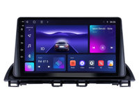 Navigatie dedicata cu Android Mazda 3 2013 - 2019, 3GB RAM, Radio GPS Dual Zone, Display HD IPS 9" Touchscreen, Internet Wi-Fi si slot SIM 4G, Bluetooth, MirrorLink, USB, Waze