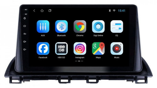 Navigatie dedicata cu Android Mazda 3 2013 - 2019, 1GB RAM, Radio GPS Dual Zone, Display HD IPS 9" Touchscreen, Internet Wi-Fi, Bluetooth, MirrorLink, USB, Waze