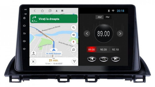Navigatie dedicata cu Android Mazda 3 2013 - 2019, 2GB RAM, Radio GPS Dual Zone, Display HD IPS 9" Touchscreen, Internet Wi-Fi, Bluetooth, MirrorLink, USB, Waze