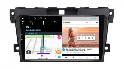 Navigatie dedicata cu Android Mazda CX-7 2006 - 2015, 2GB RAM, Radio GPS Dual Zone, Display HD IPS 9" Touchscreen, Internet Wi-Fi, Bluetooth, MirrorLink, USB, Waze