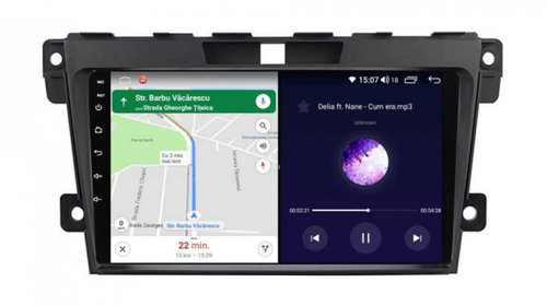 Navigatie dedicata cu Android Mazda CX-7 2006 - 2015, 4GB RAM, Radio GPS Dual Zone, Display HD IPS 9" Touchscreen, Internet Wi-Fi si slot SIM 4G, Bluetooth, MirrorLink, USB, Waze