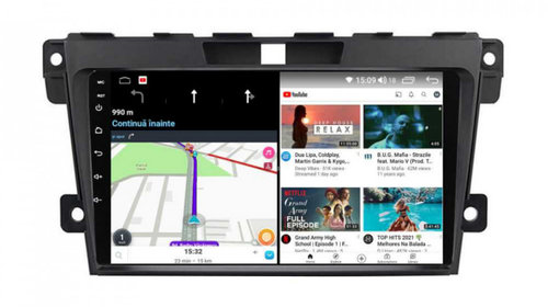 Navigatie dedicata cu Android Mazda CX-7 2006 - 2015, 8GB RAM, Radio GPS Dual Zone, Display HD IPS 9" Touchscreen, Internet Wi-Fi si slot SIM 4G, Bluetooth, MirrorLink, USB, Waze
