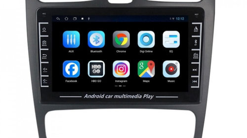 Navigatie dedicata cu Android Mercedes C-Class W203 2000 - 2004, 1GB RAM, Radio GPS Dual Zone, Display HD IPS 8" Touchscreen, Internet Wi-Fi, Bluetooth, MirrorLink, USB, Waze