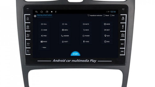 Navigatie dedicata cu Android Mercedes C-Class W203 2000 - 2004, 1GB RAM, Radio GPS Dual Zone, Display HD IPS 8" Touchscreen, Internet Wi-Fi, Bluetooth, MirrorLink, USB, Waze