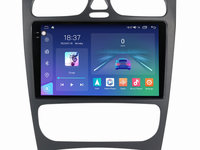 Navigatie dedicata cu Android Mercedes C-Class W203 2000 - 2004, 4GB RAM, Radio GPS Dual Zone, Display 2K QLED 9.5" Touchscreen, Internet Wi-Fi si slot SIM 4G, Bluetooth, MirrorLink, USB, Waze