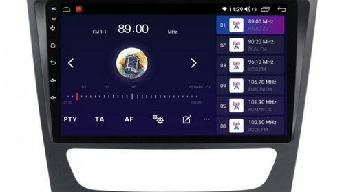 Navigatie dedicata cu Android Mercedes E-Class W211 2002 - 2009, 4GB RAM, Radio GPS Dual Zone, Display HD IPS 9" Touchscreen, Internet Wi-Fi si slot SIM 4G, Bluetooth, MirrorLink, USB, Waze