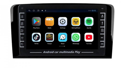 Navigatie dedicata cu Android Mercedes M-Class ML W164 2005 - 2012, 1GB RAM, Radio GPS Dual Zone, Display HD IPS 8" Touchscreen, Internet Wi-Fi, Bluetooth, MirrorLink, USB, Waze