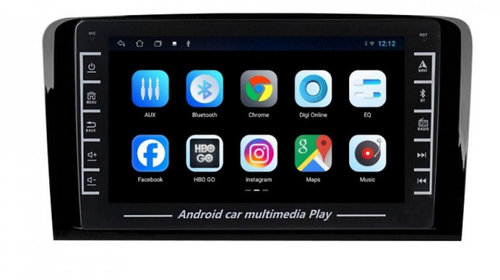 Navigatie dedicata cu Android Mercedes M-Class ML W164 2005 - 2012, 1GB RAM, Radio GPS Dual Zone, Display HD IPS 8" Touchscreen, Internet Wi-Fi, Bluetooth, MirrorLink, USB, Waze