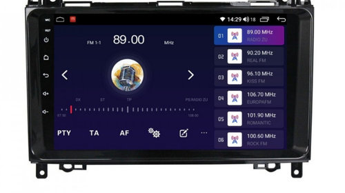 Navigatie dedicata cu Android Mercedes Sprinter 2006 - 2018, 8GB RAM, Radio GPS Dual Zone, Display HD IPS 9" Touchscreen, Internet Wi-Fi si slot SIM 4G, Bluetooth, MirrorLink, USB, Waze