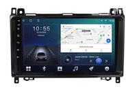 Navigatie dedicata cu Android Mercedes Sprinter 2006 - 2018, 2GB RAM, Radio GPS Dual Zone, Display HD IPS 9" Touchscreen, Internet Wi-Fi si slot SIM 4G, Bluetooth, MirrorLink, USB, Waze