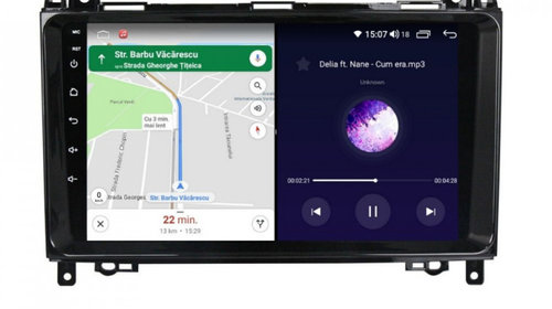 Navigatie dedicata cu Android Mercedes Sprinter 2006 - 2018, 8GB RAM, Radio GPS Dual Zone, Display HD IPS 9" Touchscreen, Internet Wi-Fi si slot SIM 4G, Bluetooth, MirrorLink, USB, Waze