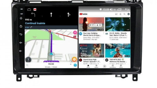Navigatie dedicata cu Android Mercedes Sprinter 2006 - 2018, 8GB RAM, Radio GPS Dual Zone, Display HD IPS 9" Touchscreen, Internet Wi-Fi si slot SIM 4G, Bluetooth, MirrorLink, USB, Waze