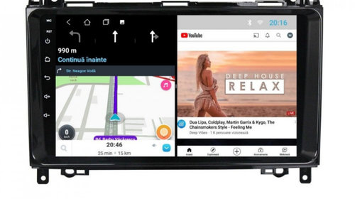 Navigatie dedicata cu Android Mercedes Viano 2007 - 2014, 1GB RAM, Radio GPS Dual Zone, Display HD IPS 9" Touchscreen, Internet Wi-Fi, Bluetooth, MirrorLink, USB, Waze