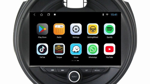 Navigatie dedicata cu Android Mini Cooper / One (F55, F56, F57) 2014 - 2020, 3GB RAM, Radio GPS Dual Zone, Display HD IPS 9" Touchscreen, Internet Wi-Fi si slot SIM 4G, Bluetooth, MirrorLink, USB, Waze