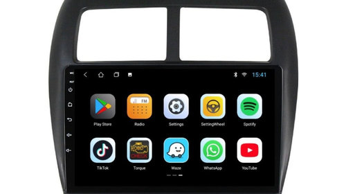 Navigatie dedicata cu Android Mitsubishi ASX 2010 - 2016, 2GB RAM, Radio GPS Dual Zone, Display HD IPS 10" Touchscreen, Internet Wi-Fi si slot SIM 4G, Bluetooth, MirrorLink, USB, Waze