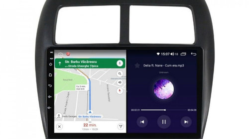 Navigatie dedicata cu Android Mitsubishi ASX 2010 - 2016, 8GB RAM, Radio GPS Dual Zone, Display HD IPS 10" Touchscreen, Internet Wi-Fi si slot SIM 4G, Bluetooth, MirrorLink, USB, Waze