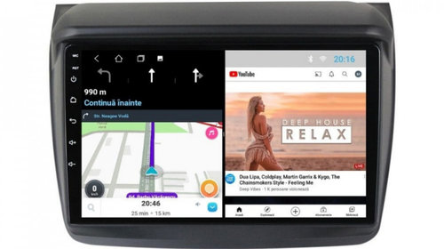 Navigatie dedicata cu Android Mitsubishi L200 2005 - 2015, 2GB RAM, Radio GPS Dual Zone, Display HD IPS 9" Touchscreen, Internet Wi-Fi, Bluetooth, MirrorLink, USB, Waze