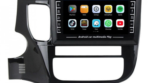 Navigatie dedicata cu Android Mitsubishi Outlander III 2012 - 2019, 1GB RAM, Radio GPS Dual Zone, Display HD IPS 8" Touchscreen, Internet Wi-Fi, Bluetooth, MirrorLink, USB, Waze