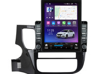 Navigatie dedicata cu Android Mitsubishi Outlander III 2012 - 2019, 4GB RAM, Radio GPS Dual Zone, Touchscreen IPS 9.7" HD tip Tesla, Internet Wi-Fi si slot SIM 4G, Bluetooth, MirrorLink, USB, Waze