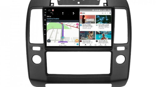 Navigatie dedicata cu Android Nissan Navara D40 2004 - 2014, 4GB RAM, Radio GPS Dual Zone, Display HD IPS 9" Touchscreen, Internet Wi-Fi si slot SIM 4G, Bluetooth, MirrorLink, USB, Waze