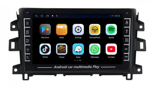 Navigatie dedicata cu Android Nissan Navara / NP300 D23 dupa 2014, 1GB RAM, Radio GPS Dual Zone, Display HD IPS 8" Touchscreen, Internet Wi-Fi, Bluetooth, MirrorLink, USB, Waze