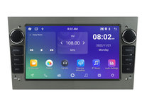 Navigatie dedicata cu Android Opel Agila 2000 - 2007, gri inchis, 2GB RAM, Radio GPS Dual Zone, Display HD 7" Touchscreen, Internet Wi-Fi, Bluetooth, MirrorLink, USB, Waze