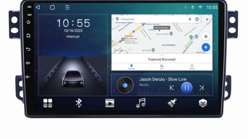 Navigatie dedicata cu Android Opel Agila 2007 - 2014, 3GB RAM, Radio GPS Dual Zone, Display HD IPS 9" Touchscreen, Internet Wi-Fi si slot SIM 4G, Bluetooth, MirrorLink, USB, Waze