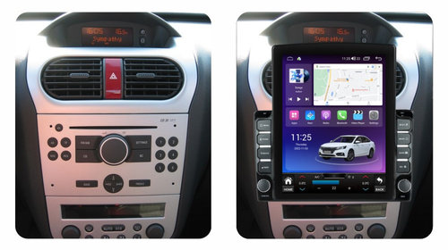 Navigatie dedicata cu Android Opel Corsa C 2000 - 2006, 4GB RAM, Radio GPS Dual Zone, Touchscreen IPS 9.7" HD tip Tesla, Internet Wi-Fi si slot SIM 4G, Bluetooth, MirrorLink, USB, Waze