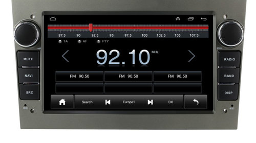 Navigatie dedicata cu Android Opel Corsa C 2000 - 2006, gri inchis, 2GB RAM, Radio GPS Dual Zone, Display HD 7" Touchscreen, Internet Wi-Fi, Bluetooth, MirrorLink, USB, Waze