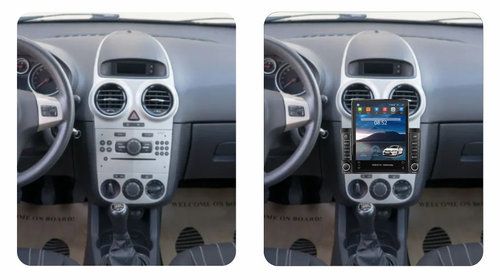 Navigatie dedicata cu Android Opel Corsa D 2006 - 2014, 2GB RAM, Radio GPS Dual Zone, Touchscreen IPS 9.7" HD tip Tesla, Internet Wi-Fi, Bluetooth, MirrorLink, USB, Waze