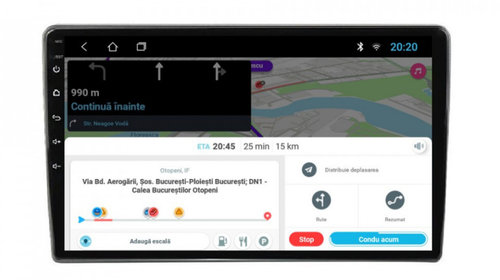 Navigatie dedicata cu Android Opel Corsa D 2006 - 2014, 2GB RAM, Radio GPS Dual Zone, Display HD IPS 9" Touchscreen, Internet Wi-Fi, Bluetooth, MirrorLink, USB, Waze