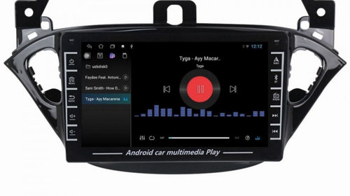 Navigatie dedicata cu Android Opel Corsa E 2014 - 2019, 1GB RAM, Radio GPS Dual Zone, Display HD IPS 8" Touchscreen, Internet Wi-Fi, Bluetooth, MirrorLink, USB, Waze