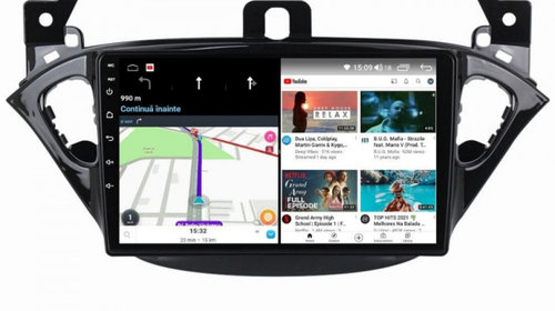 Navigatie dedicata cu Android Opel Corsa E 2014 - 2019, 8GB RAM, Radio GPS Dual Zone, Display HD IPS 9" Touchscreen, Internet Wi-Fi si slot SIM 4G, Bluetooth, MirrorLink, USB, Waze