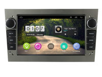 Navigatie dedicata cu Android Opel Vivaro A 2001 - 2010, gri inchis, 2GB RAM, Radio GPS Dual Zone, Display HD 7" Touchscreen, Internet Wi-Fi, Bluetooth, MirrorLink, USB, Waze