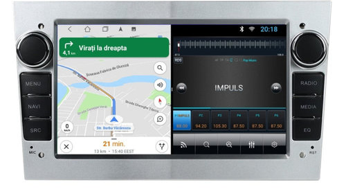 Navigatie dedicata cu Android Opel Zafira B 2005 - 2014, gri deschis, 2GB RAM, Radio GPS Dual Zone, Display HD IPS 7" Touchscreen, Internet Wi-Fi, Bluetooth, MirrorLink, USB, Waze
