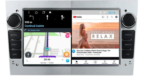 Navigatie dedicata cu Android Opel Zafira B 2005 - 2014, gri deschis, 2GB RAM, Radio GPS Dual Zone, Display HD IPS 7" Touchscreen, Internet Wi-Fi, Bluetooth, MirrorLink, USB, Waze