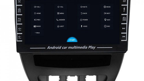 Navigatie dedicata cu Android Peugeot 107 2005 - 2014, 1GB RAM, Radio GPS Dual Zone, Display HD IPS 8" Touchscreen, Internet Wi-Fi, Bluetooth, MirrorLink, USB, Waze