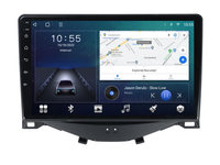 Navigatie dedicata cu Android Peugeot 108 2014 - 2022, 2GB RAM, Radio GPS Dual Zone, Display HD IPS 9" Touchscreen, Internet Wi-Fi si slot SIM 4G, Bluetooth, MirrorLink, USB, Waze