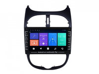 Navigatie dedicata cu Android Peugeot 206 1998 - 2009, 1GB RAM, Radio GPS Dual Zone, Display HD IPS 8" Touchscreen, Internet Wi-Fi, Bluetooth, MirrorLink, USB, Waze