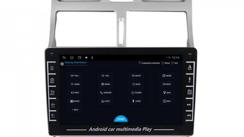 Navigatie dedicata cu Android Peugeot 307 2000 - 2013, 1GB RAM, Radio GPS Dual Zone, Display HD IPS 8" Touchscreen, Internet Wi-Fi, Bluetooth, MirrorLink, USB, Waze