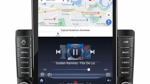Navigatie dedicata cu Android Peugeot 307 2000 - 2013, negru, 2GB RAM, Radio GPS Dual Zone, Touchscreen IPS 9.7" HD tip Tesla, Internet Wi-Fi, Bluetooth, MirrorLink, USB, Waze