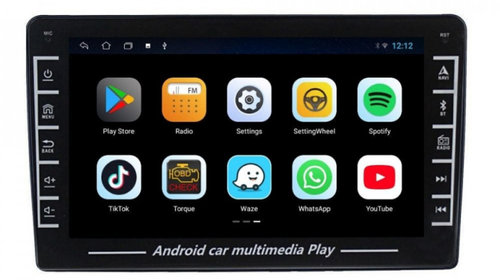 Navigatie dedicata cu Android Peugeot 307 2000 - 2013, negru, 1GB RAM, Radio GPS Dual Zone, Display HD IPS 8" Touchscreen, Internet Wi-Fi, Bluetooth, MirrorLink, USB, Waze