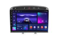 Navigatie dedicata cu Android Peugeot 308 I 2007 - 2013, 3GB RAM, Radio GPS Dual Zone, Display HD IPS 9" Touchscreen, Internet Wi-Fi si slot SIM 4G, Bluetooth, MirrorLink, USB, Waze