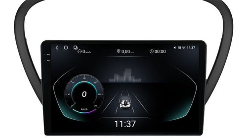 Navigatie dedicata cu Android Peugeot 607 2004 - 2011, 12GB RAM, Radio GPS Dual Zone, Display 2K QLED 9.5" Touchscreen, Internet Wi-Fi si slot SIM 4G, Bluetooth, MirrorLink, USB, Waze