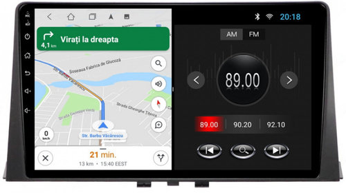 Navigatie dedicata cu Android Peugeot Partner dupa 2018, 1GB RAM, Radio GPS Dual Zone, Display HD IPS 10" Touchscreen, Internet Wi-Fi, Bluetooth, MirrorLink, USB, Waze